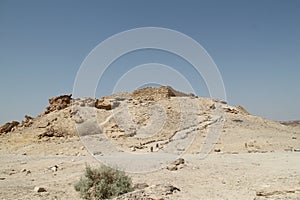Moa Nabataeans Fortress Ancient Ruins in The Arava, South of Israel