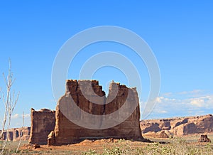 Moab rock formation in the desert