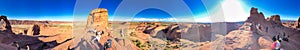 MOAB, UT - JULY 2, 2019: Amazing Delicate Arch in Arches National Park, Utah - Panoramic view