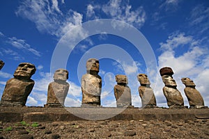 Moai in Easter Island photo