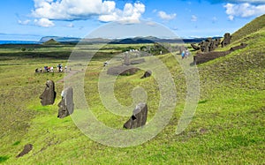 Moai in Easter Island, Chile