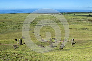 Moai in Easter Island, Chile