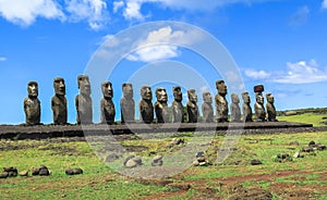 Moai in Easter Island, Chile