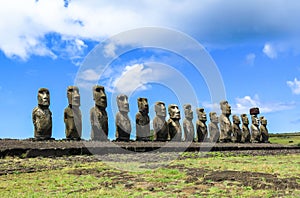 Moai in Easter Island, Chile