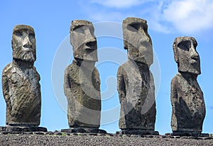 Moai in Easter Island, Chile