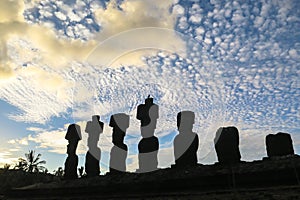 Moai in Easter Island, Chile