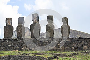 Moai in Easter Island, Chile photo