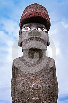 moai in Hanga Roa, Rapa Nui, Easter Island