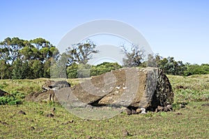 Moai Ruins in Easter Island, Chile