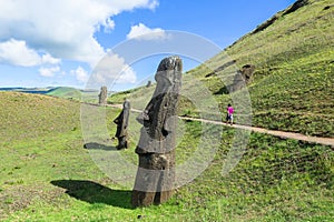 Moai Ruins in Easter Island, Chile