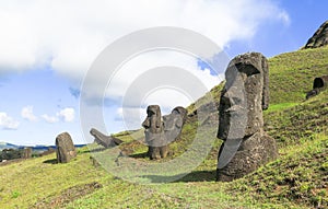 Moai Ruins in Easter Island, Chile