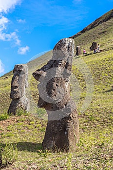 Moai Statues in Easter Island, Chile