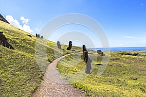 Moai Statues in Easter Island, Chile