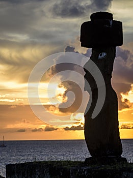 Moai statues in Easter Island, Chile