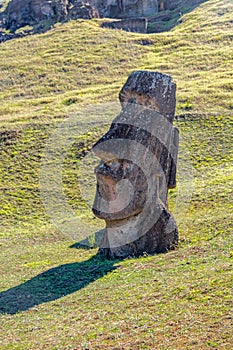 Moai Statues of Rano Raraku Volcano Quarry - Easter Island, Chile