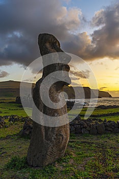 Moai at Sunrise, Easter Island