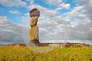 Moai in Tahai, Easter island (Chile)