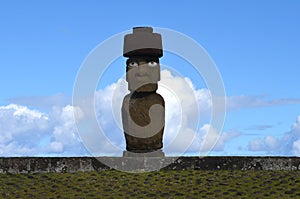 Moais at Ahu Tahai ceremonial complex near Hanga Roa, Rapa Nui Easter Island