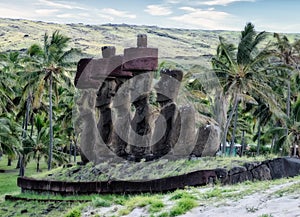 Moais at Anakena beach, Rapa Nui, Easter Island