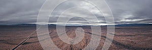 Moapa Valley panorama from the sky in Nevada