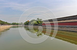 The moat around the Forbidden City