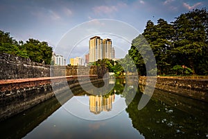 The moat at Fort Santiago, Intramuros, Manila, The Philippines.