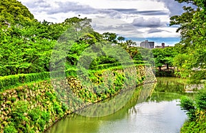 Moat at Himeji Castle in Japan