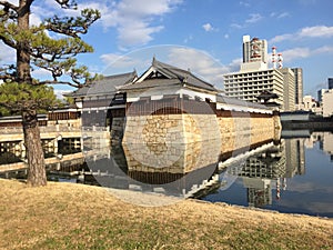 Moat of Hiroshima castle Carp castle, Hiroshima city, Hiroshima, Japan