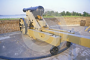 Moat surrounding Fort Jackson in Savannah, GA