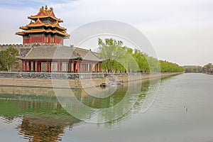 Moat and watchtower west of the Forbidden City