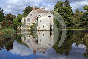 Moated castle in England