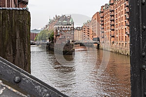 Moated castle in Hamburg\'s warehouse district