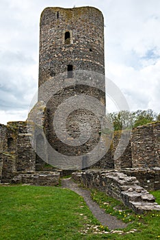 Moated castle with tower, Wasserburg Baldenau, Germany