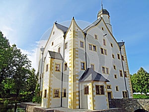 Moated Castle Wasserschloss Klaffenbach in Chemnitz photo