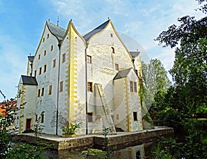 Moated Castle Wasserschloss Klaffenbach in Chemnitz