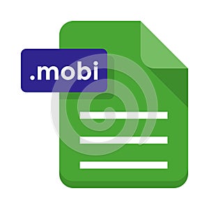 Mobi file flat icon