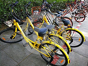 Mobike and ofo on the ground