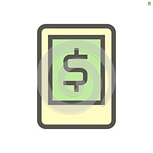 Mobil banking vector icon