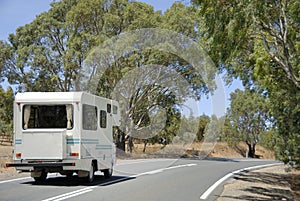 Mobil home on a road