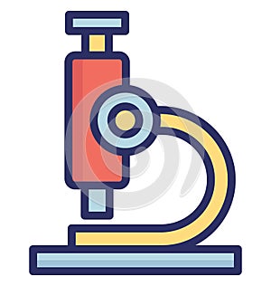 Microscope Isolated Vector icon that can easily modify or edit