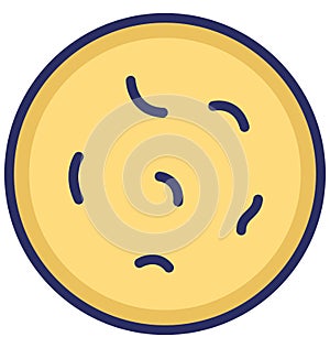 Bacteria Isolated Vector icon that can easily modify or edit