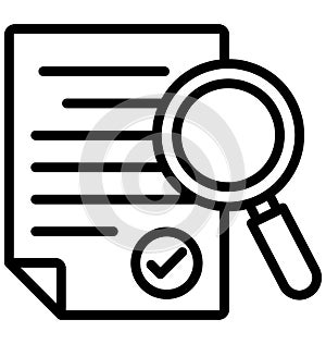 Audit Isolated Vector Icon which can easily modify or edit