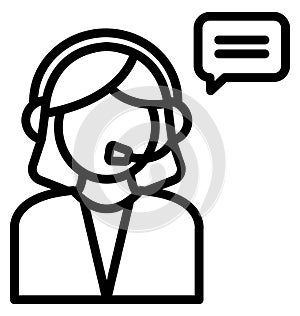 Mobile Call center Isolated Vector Icon which can easily modify or edit
