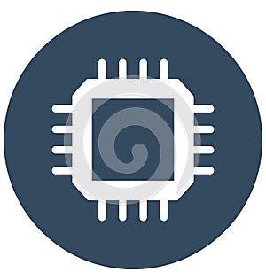 Computer chip Isolated Vector Icon which can easily modify or edit