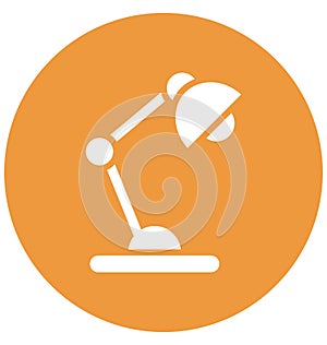 Bedroom lamp Isolated Vector Icon which can easily modify or edit