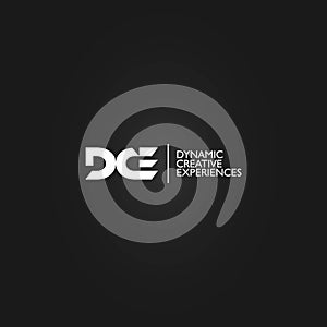 DCE business letter - logo design vector