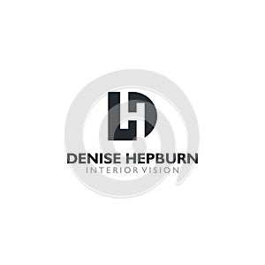 DH business letter - logo design vector