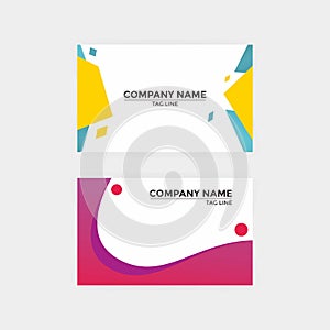 Two business card template design vector photo