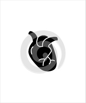 Human heart flat icon,vector best flat design icon.