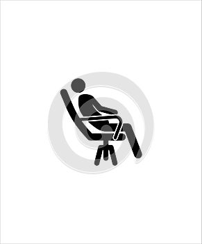 Relax man flat icon,man sitting on chair flat icon.